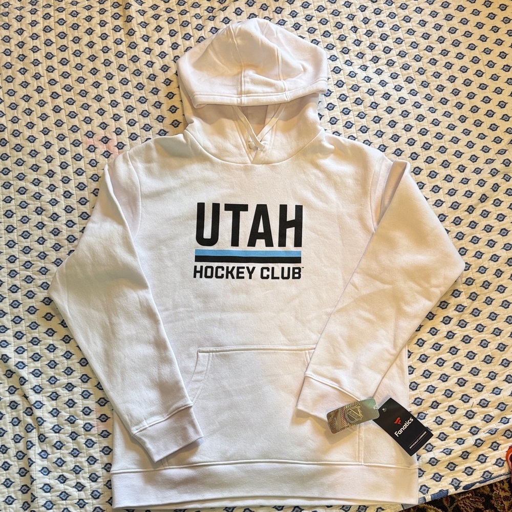 NWT White Utah Hockey Club Men's Hoody Large Fanatics